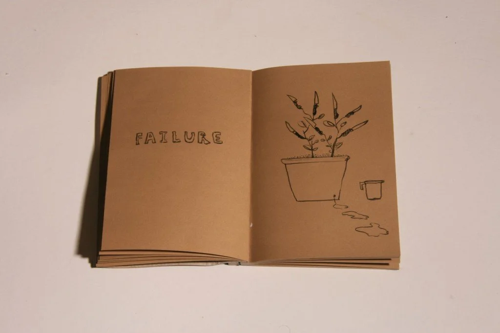  Ravikumar Kashi (Bangalore, Karnataka, India)  ravikashi.com    ‘I will not make a mistake’, Book of Errors  2014 Ink on brown paper Unique work 82 pages H 42 cms x W 32 cms x D 2 cms H 21cms x W 16cms X D 2 cms   I Will not make a mistake  is a lig