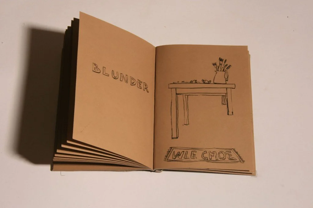  Ravikumar Kashi (Bangalore, Karnataka, India)  ravikashi.com    ‘I will not make a mistake’, Book of Errors  2014 Ink on brown paper Unique work 82 pages H 42 cms x W 32 cms x D 2 cms H 21cms x W 16cms X D 2 cms   I Will not make a mistake  is a lig