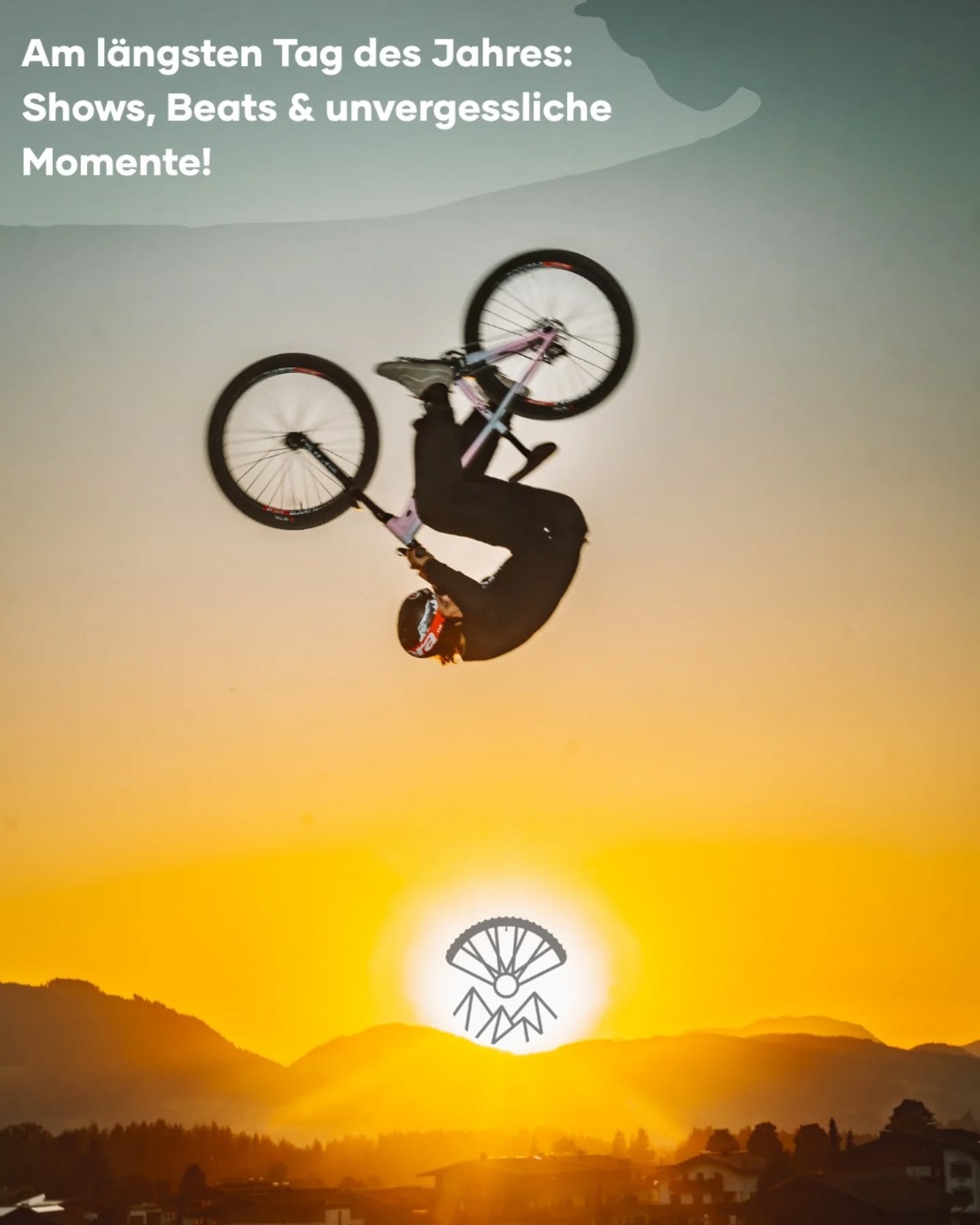 🌞 Am l&auml;ngsten Tag des Jahres: Shows, Beats &amp; unvergessliche Momente! 🎶🚴&zwj;♂️🪂

Zum l&auml;ngsten Tag des Jahres haben wir uns beim Bike&amp;Fly Sport &amp; Musik Festival Brixental etwas ganz Besonderes f&uuml;r euch einfallen lassen. 