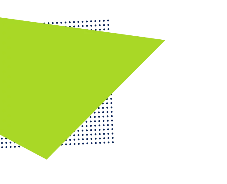 Eine grüne, dreieckige Pyramide auf schwarzem Hintergrund.