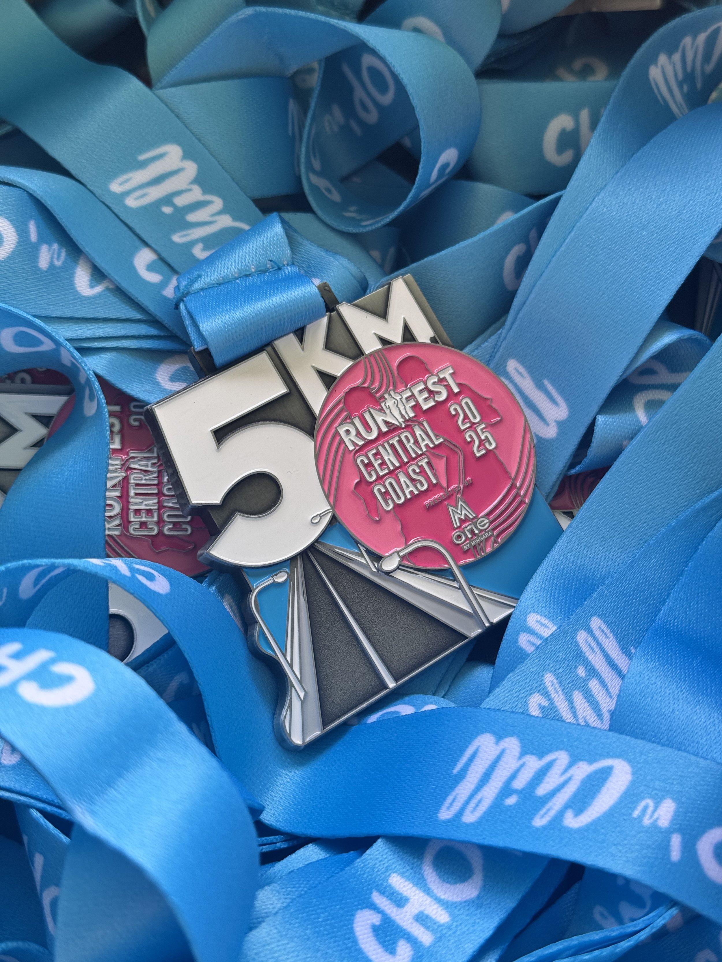Central Coast Runfest 2025 Medal Design 5KM by KyTheDesigner