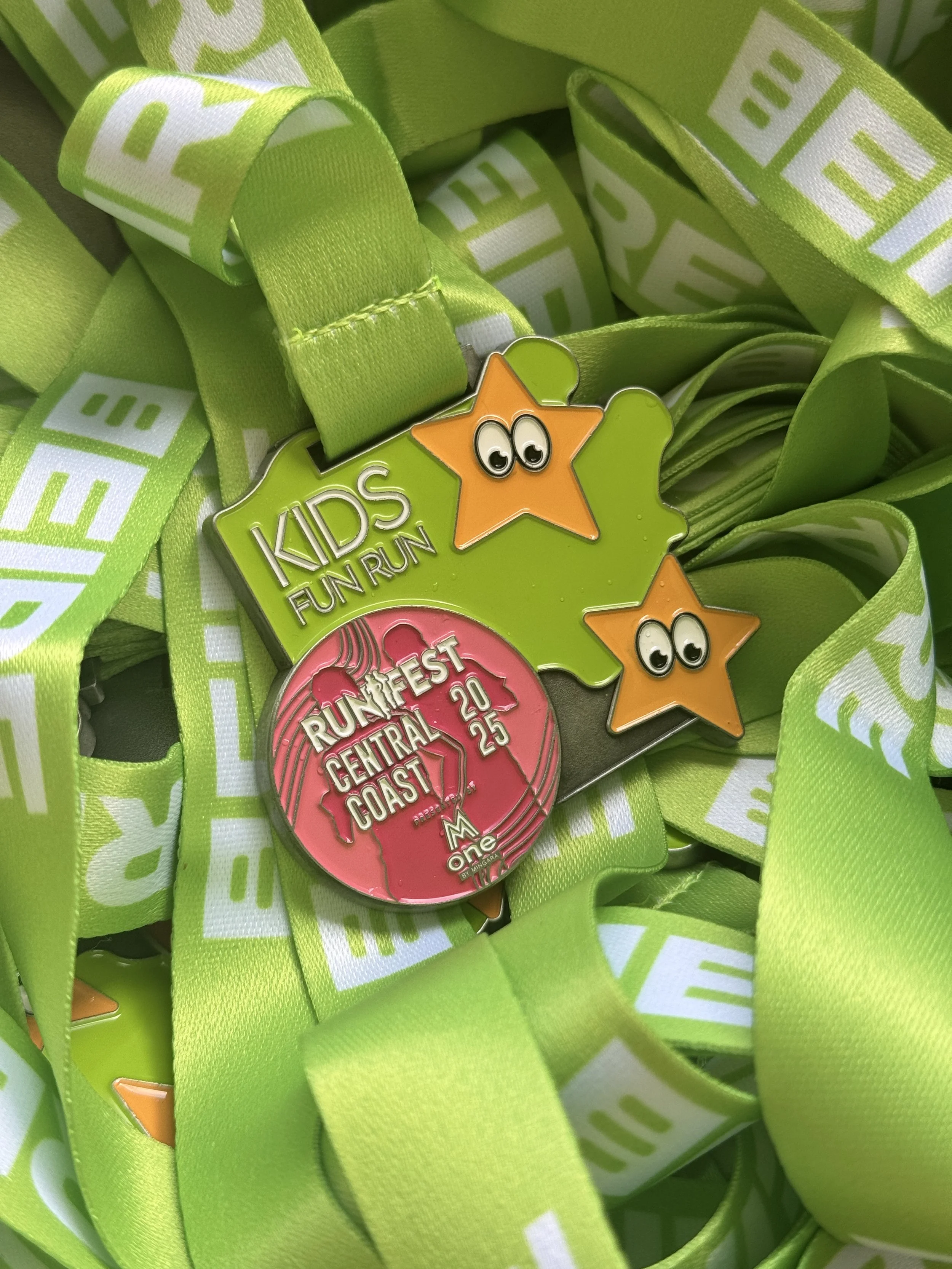Central Coast Runfest 2025 Medal Design KIDS FUN RUN by KyTheDesigner