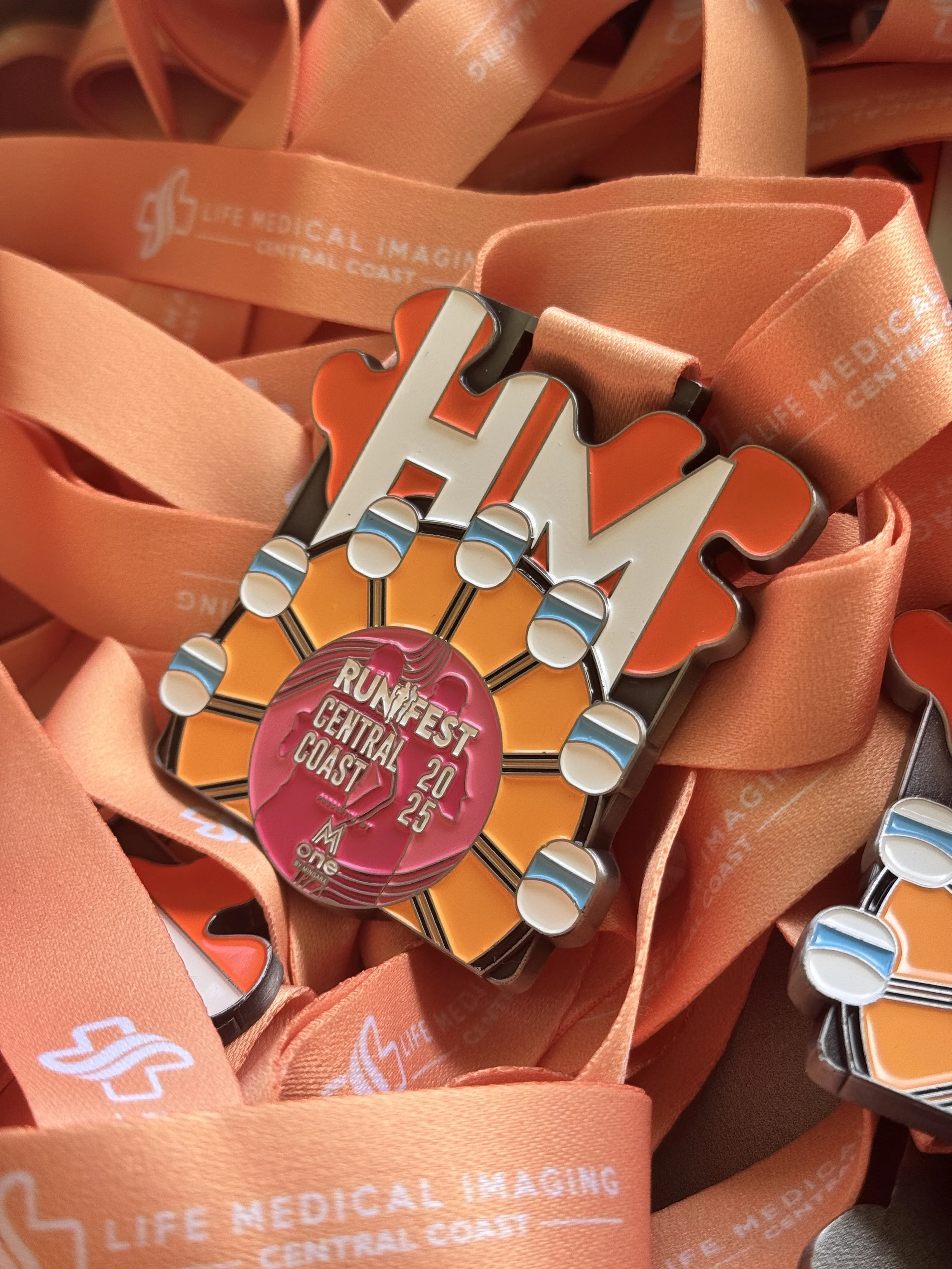 Central Coast Runfest 2025 Medal Design HALF MARATHON by KyTheDesigner