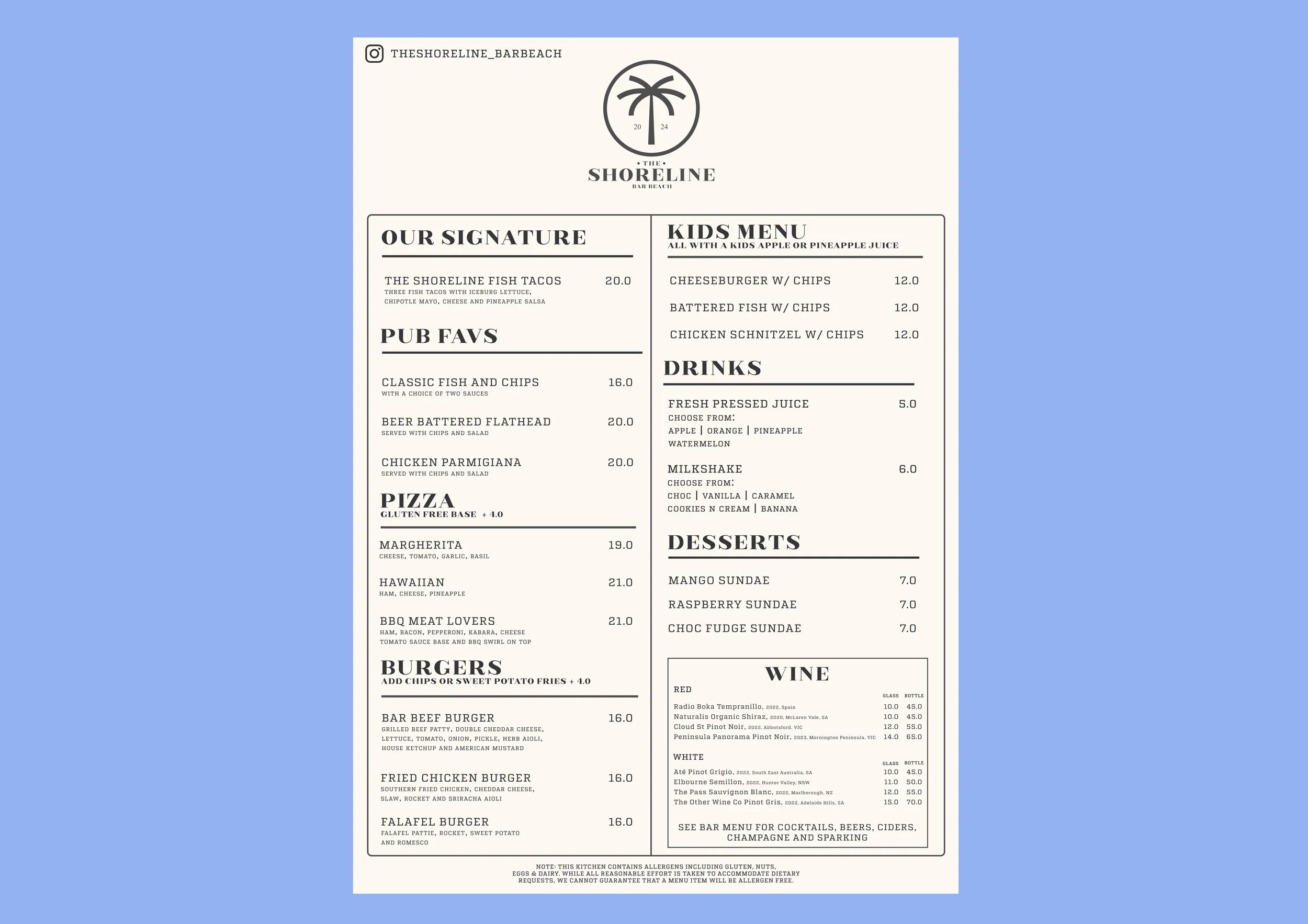 THE SHORELINE BAR BEACH KYTHEDESIGNER