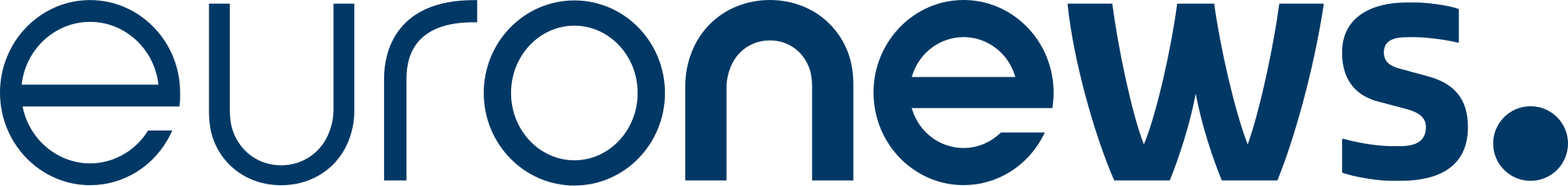 The logo of EuroNews in blue text.