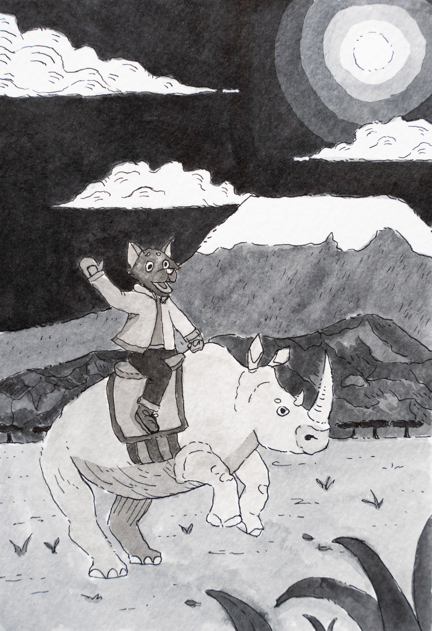 21 Day_Inktober 2024_Rhinoceros Low Res.jpg