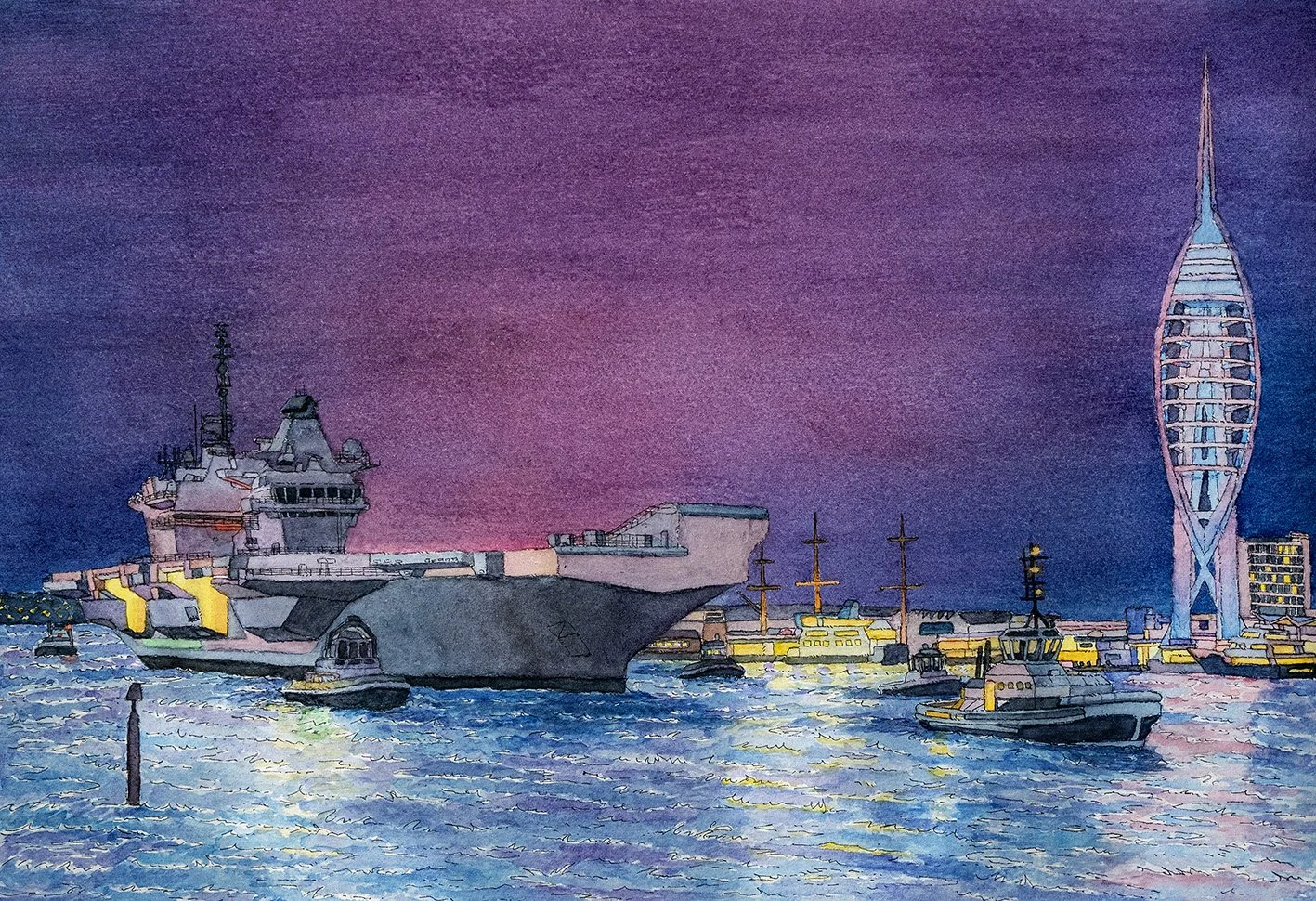 HMS Queen Elizabeth Watercolours.jpg
