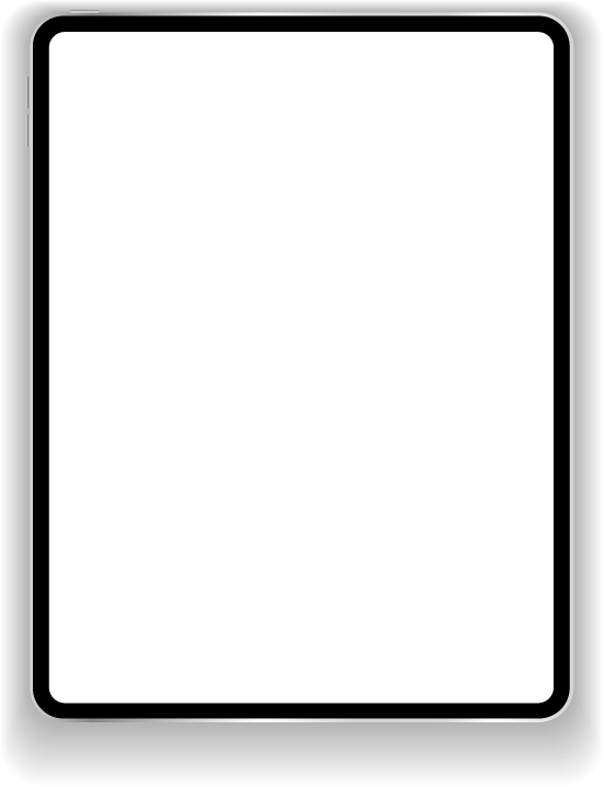 Das Bild zeigt einen leeren, weißen Smartphone-Bildschirm vor einem schwarzen Rahmen.