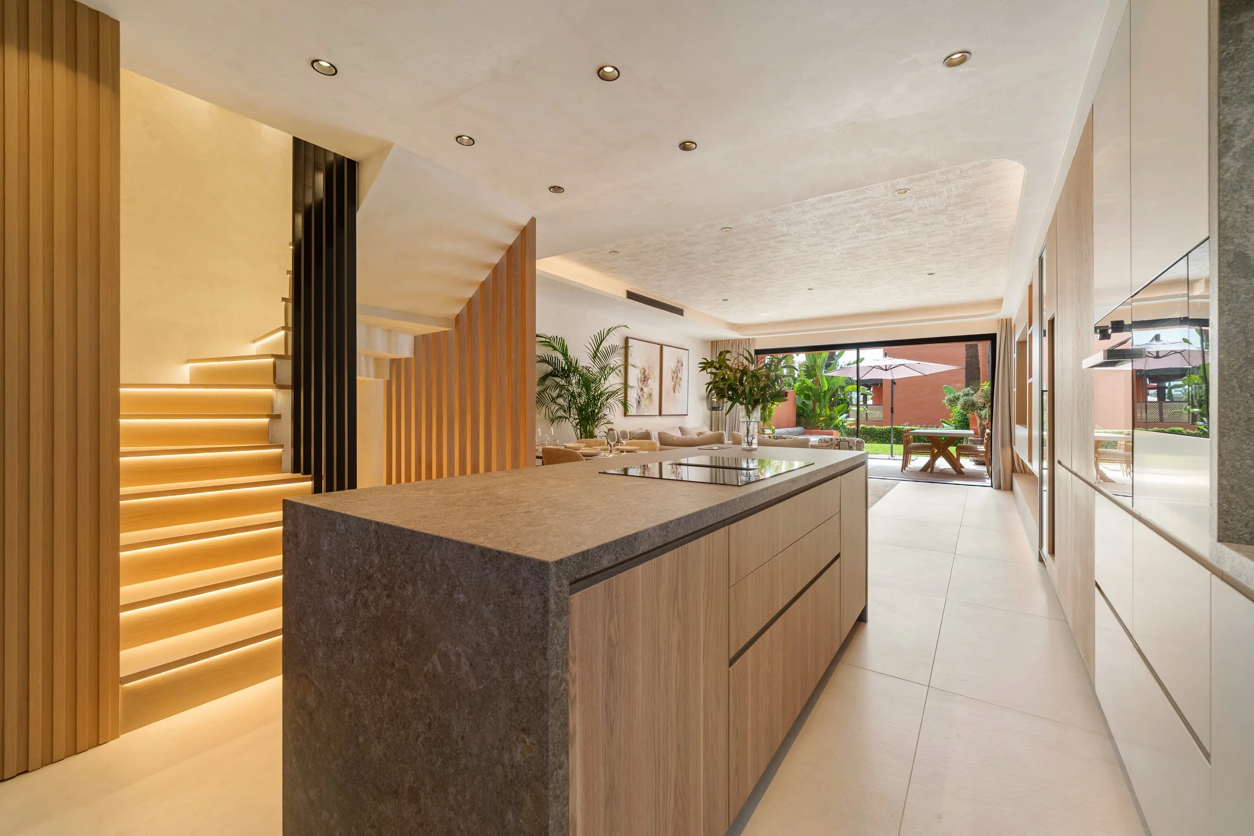 Fully renovated kitchen featuring high-end appliances.