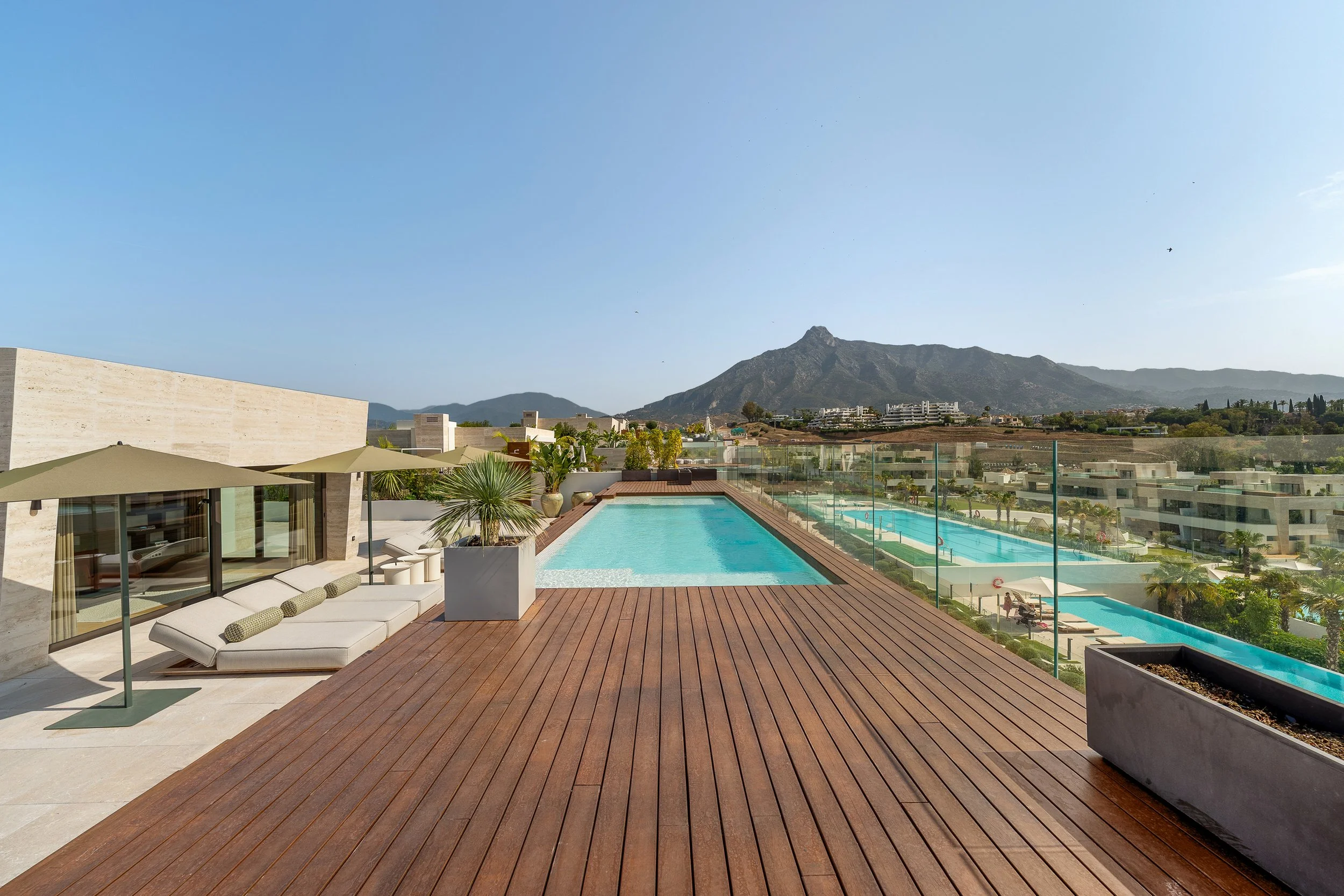 Modern luxury duplex penthouse with private rooftop pool on Marbella Golden Mile