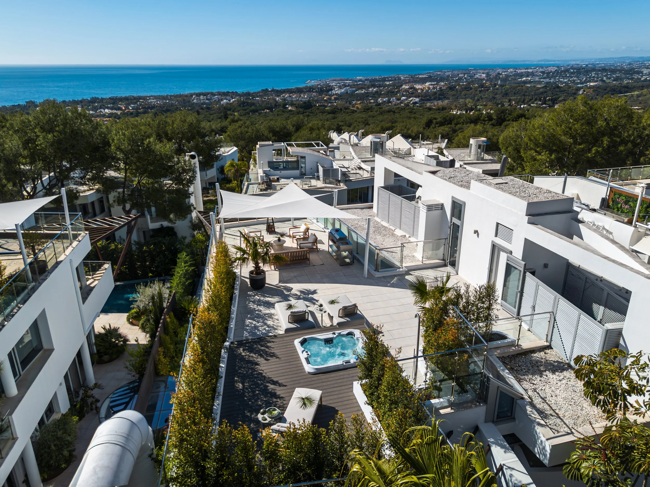 Modern Front Facade: The sleek, glass-fronted exterior of Meisho Hills CMH2497S, highlighting the recent Scandinavian-style renovation.