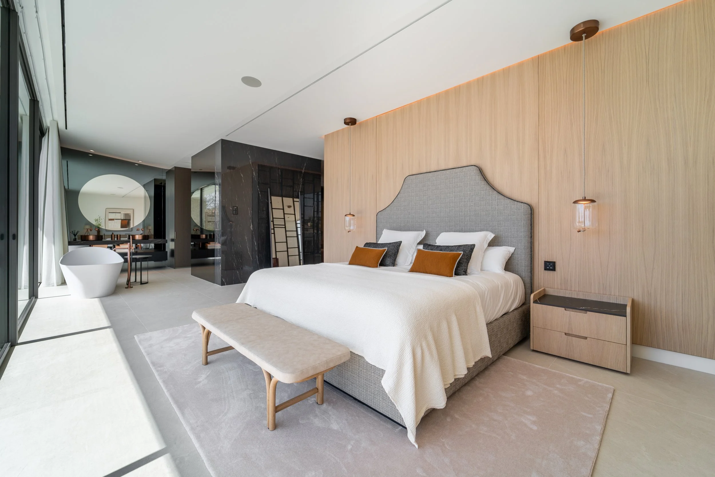Master Suite with Oak Flooring and Mountain Views