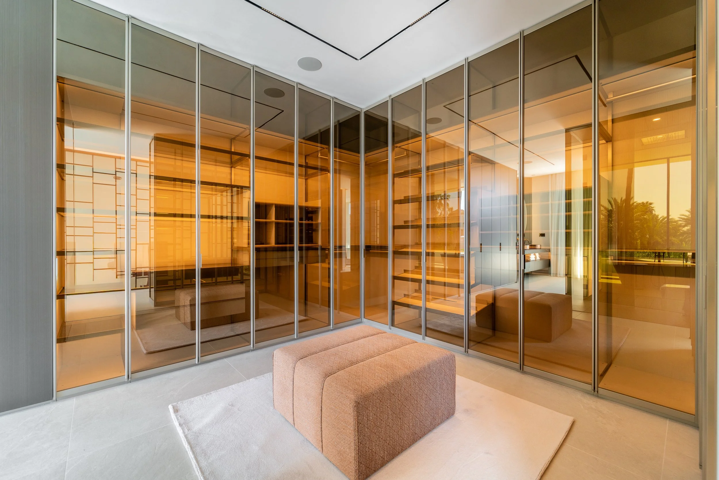 Glass-Enclosed Designer Wardrobe System