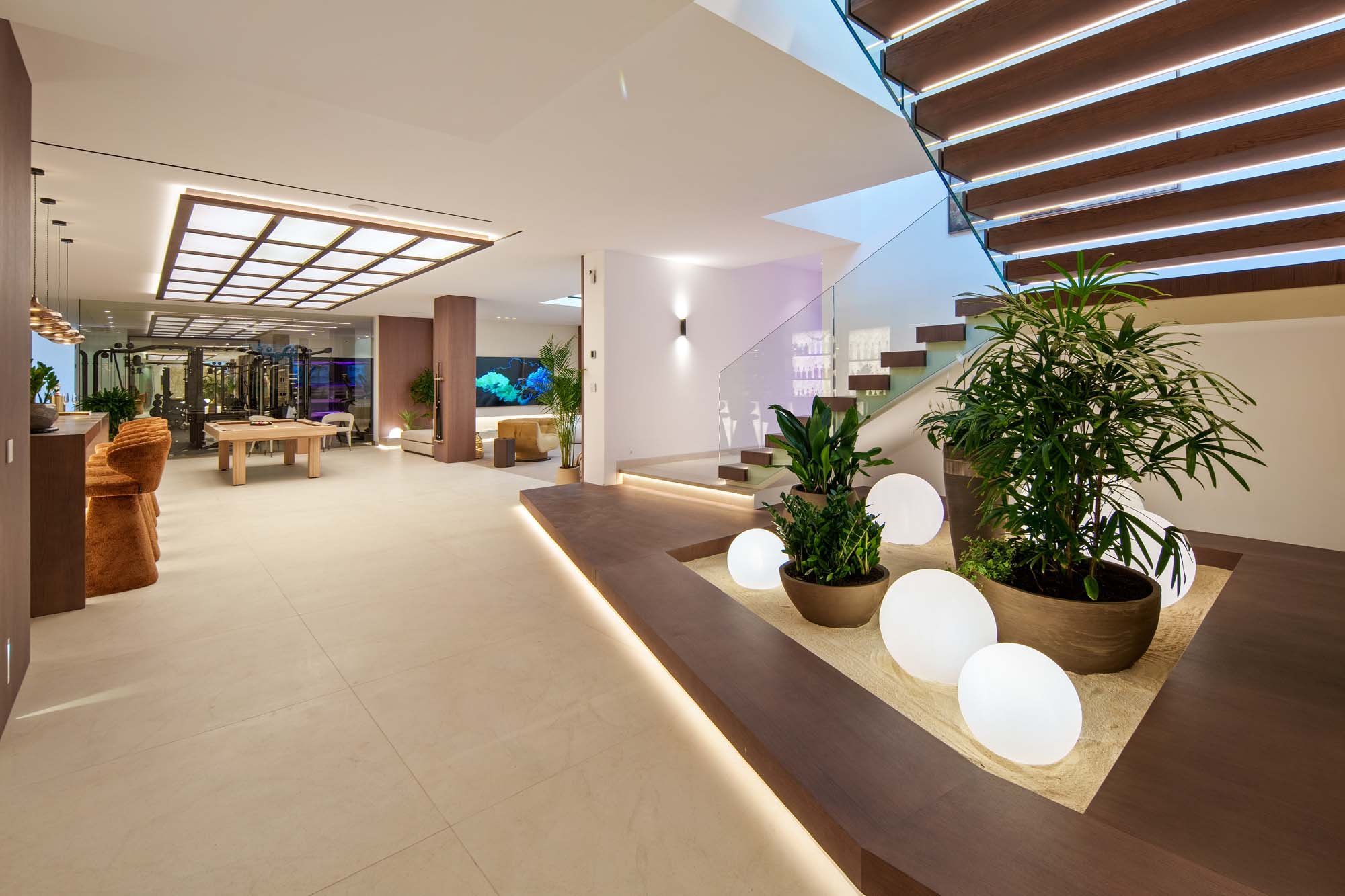 Architectural Lower-Level Atrium