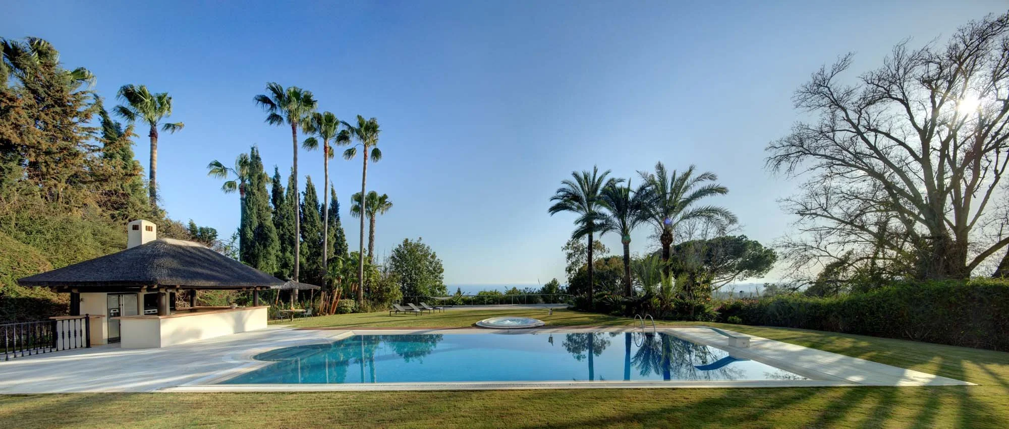 ristine heated swimming pool and mature gardens with panoramic Mediterranean sea views.