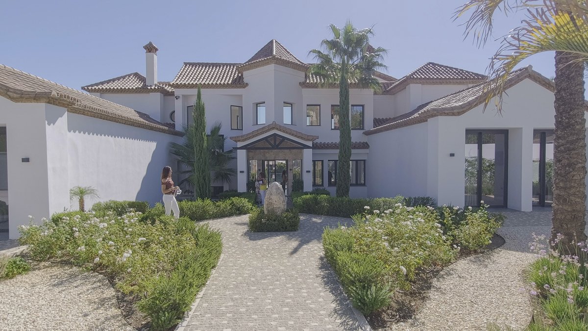 Front entrance and landscaped Mediterranean gardens | CMH-15793-PR