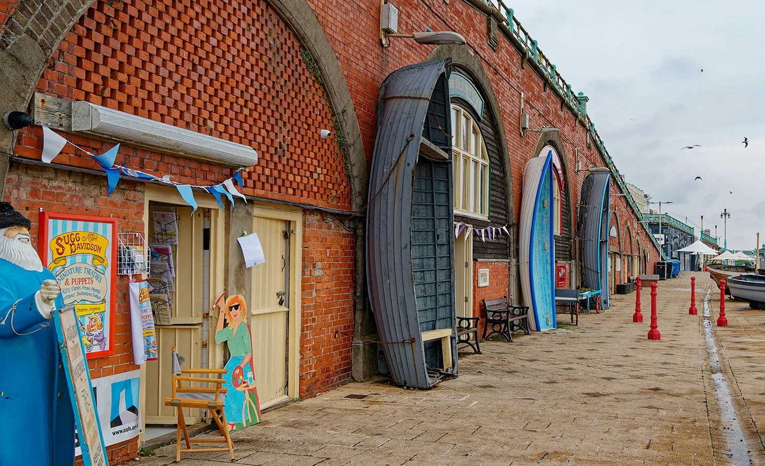 Boats Against Brick — Brighton Seafront
