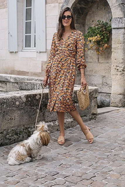 Ma robe à fleurs éco-responsable d'automne