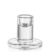 Plain glass candle holder
