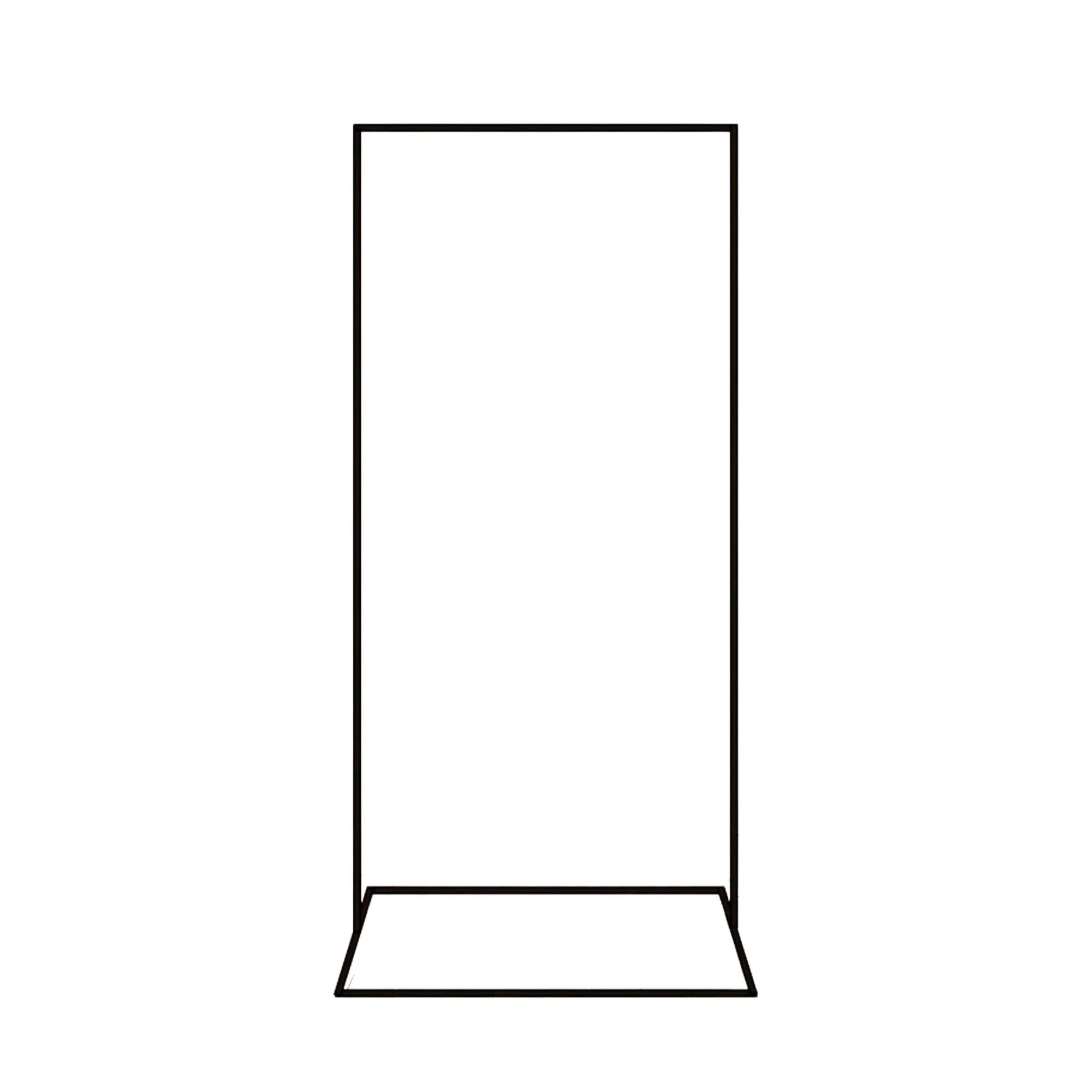 Black signage stand