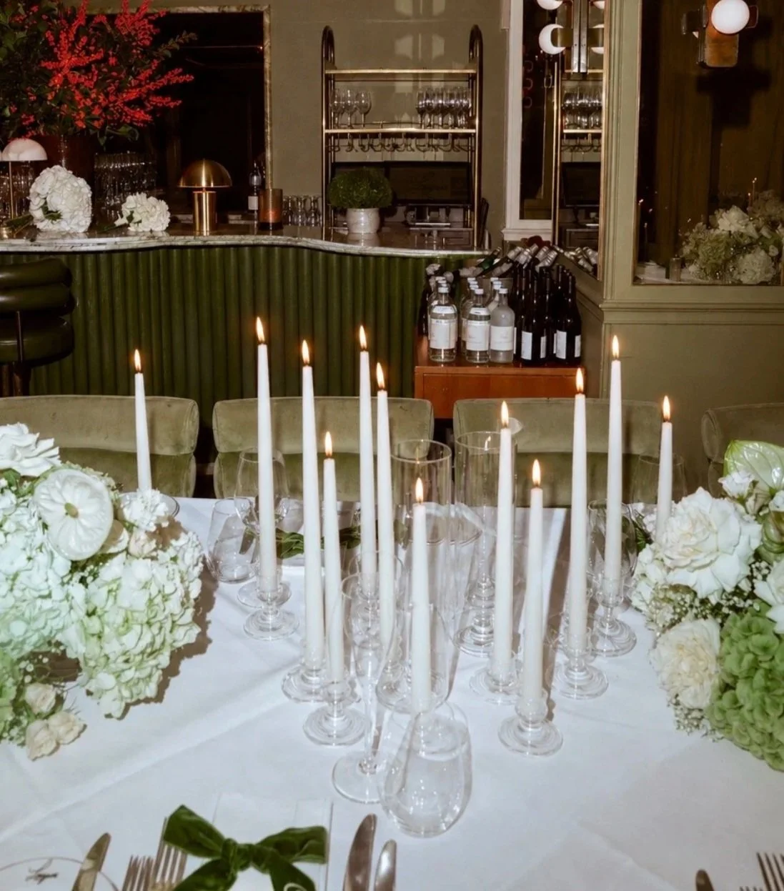 Luxe candle hire, Glass sleeves, LED lamps, floating candle