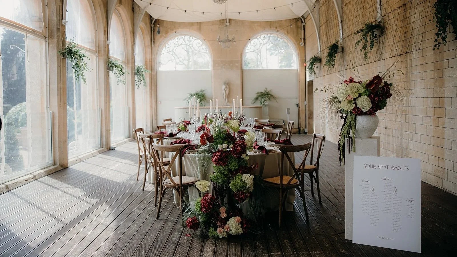 Fig wedding, candle hire, wedding styling, cotswold wedding