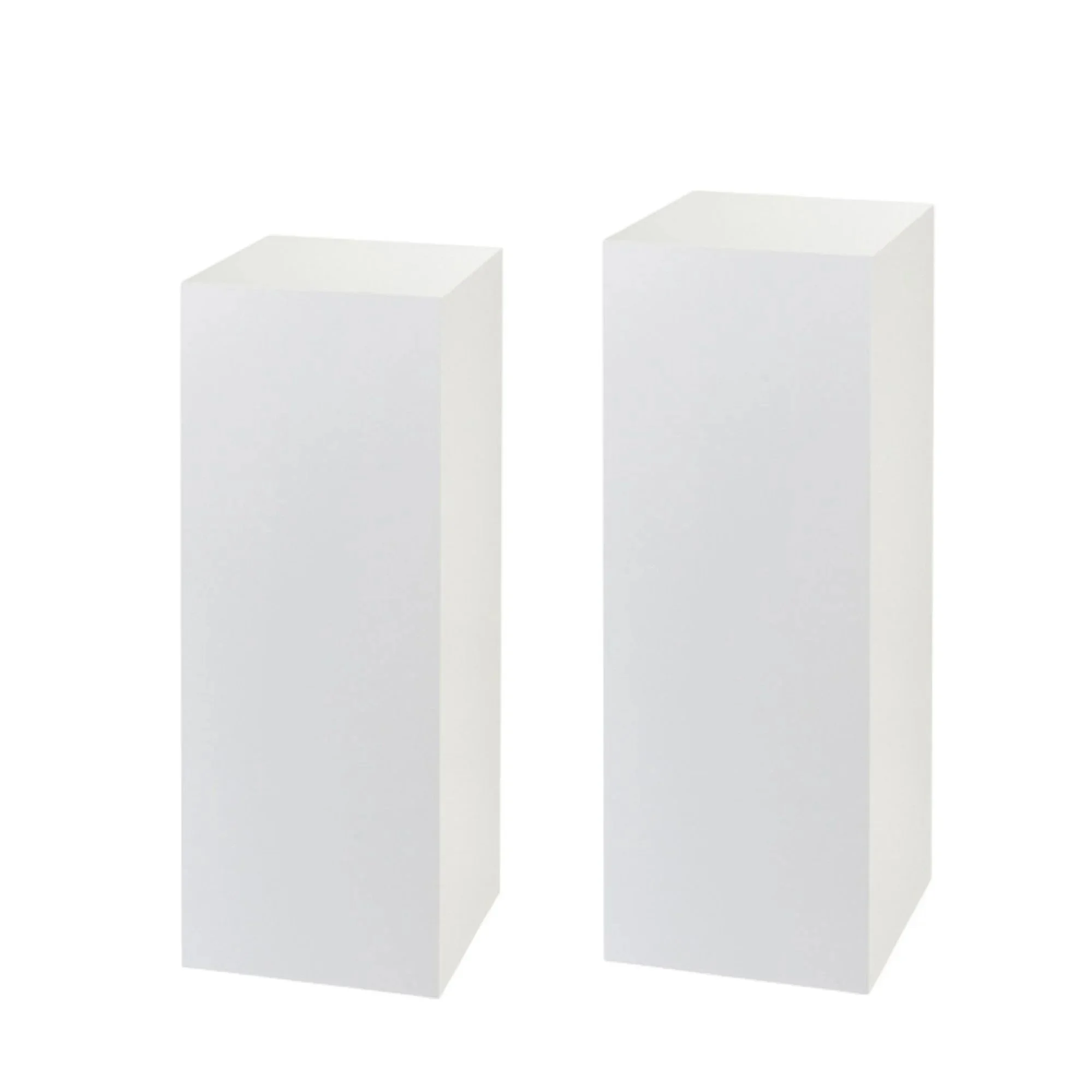 White plinths