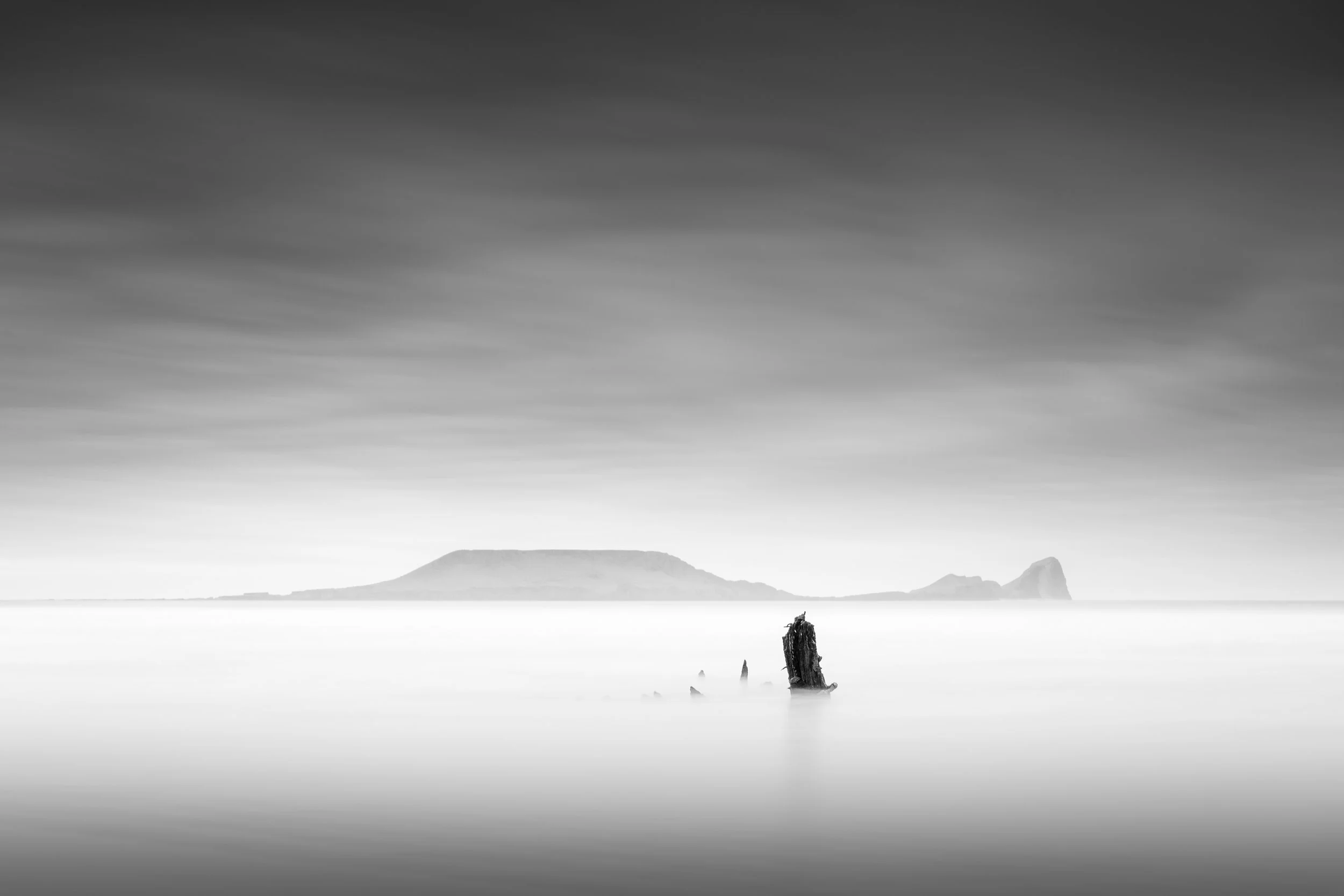 Worms head Rhossili long exposure black and white