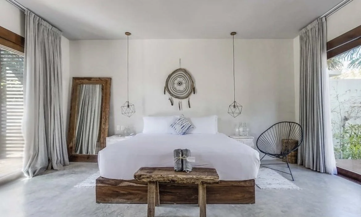 We used local artisans to create driftwood furniture