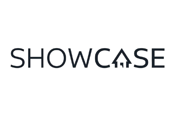 The word 'SHOWCASE' with a stylized letter 'A' that resembles a house or building.