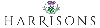 Harrisons logo with a green frog wearing a purple crown and the brand name below.