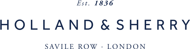 Logo of Holland & Sherry, textile company established in 1836, located at Savile Row, London.