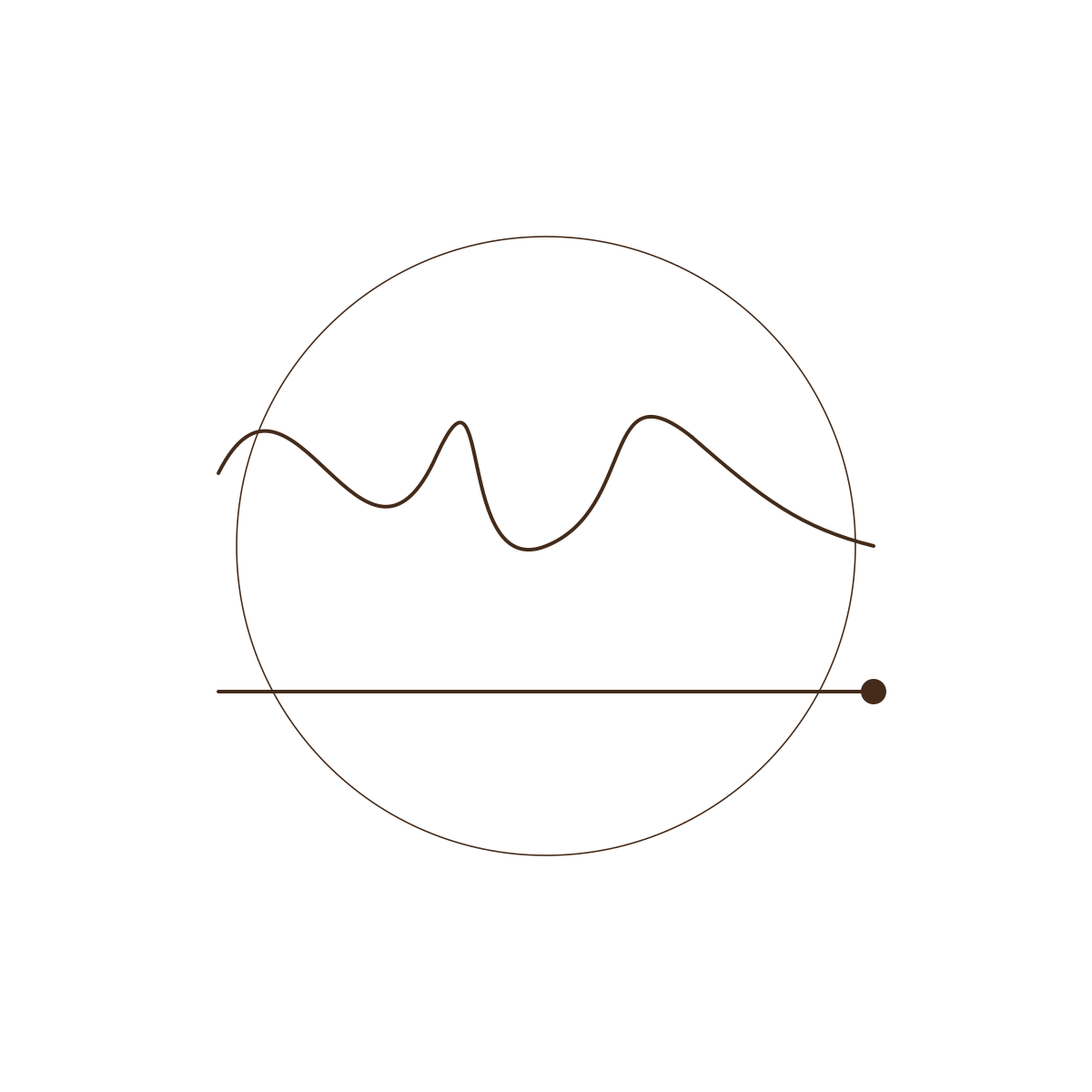 A minimalistic designed symbol indicating anxiety and stress