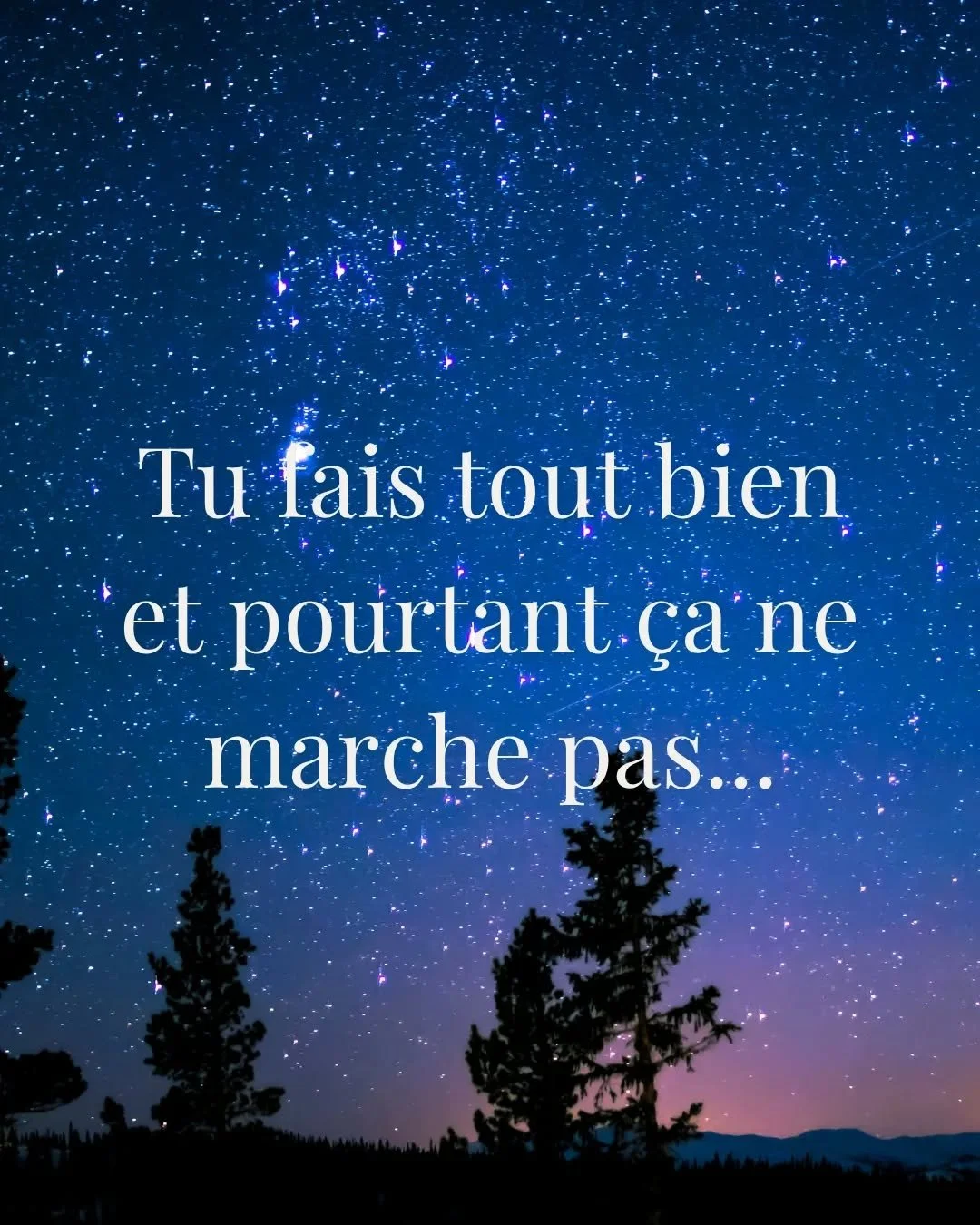 Tu fais tout bien comme il faut mais &ccedil;a ne marche pas...
Petit &agrave; petit tu t'&eacute;puises...

Et si tu t'offrais une pause?
Mon accompagnement c&rsquo;est exactement &ccedil;a, un espace o&ugrave; tu peux te d&eacute;poser,  te ressour