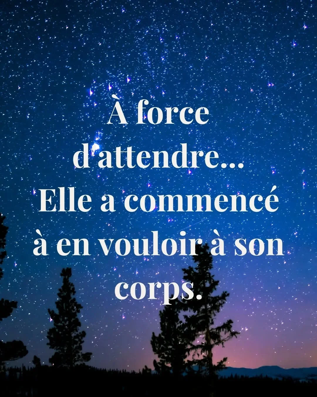 Elle ne d&eacute;testait pas son corps.
Mais elle ne lui faisait plus confiance.

Et &ccedil;a, c&rsquo;est quelque chose que je retrouve chez &eacute;norm&eacute;ment de femmes en parcours de fertilit&eacute;.

Au d&eacute;but, il y a l&rsquo;espoir