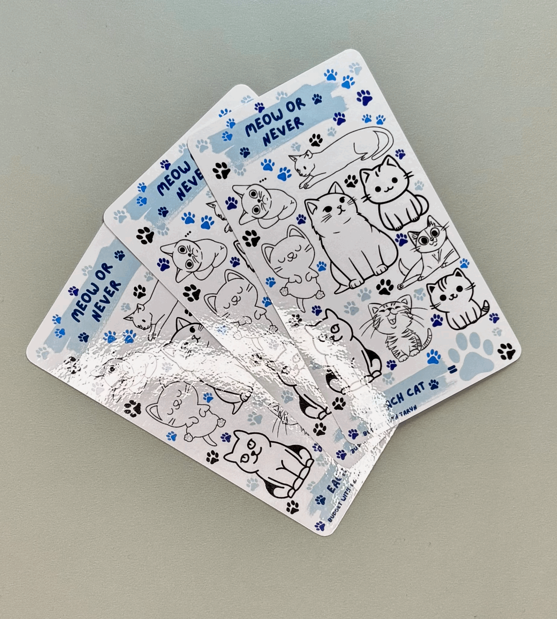 Meow Or Never Cat Themed Savings Tracker