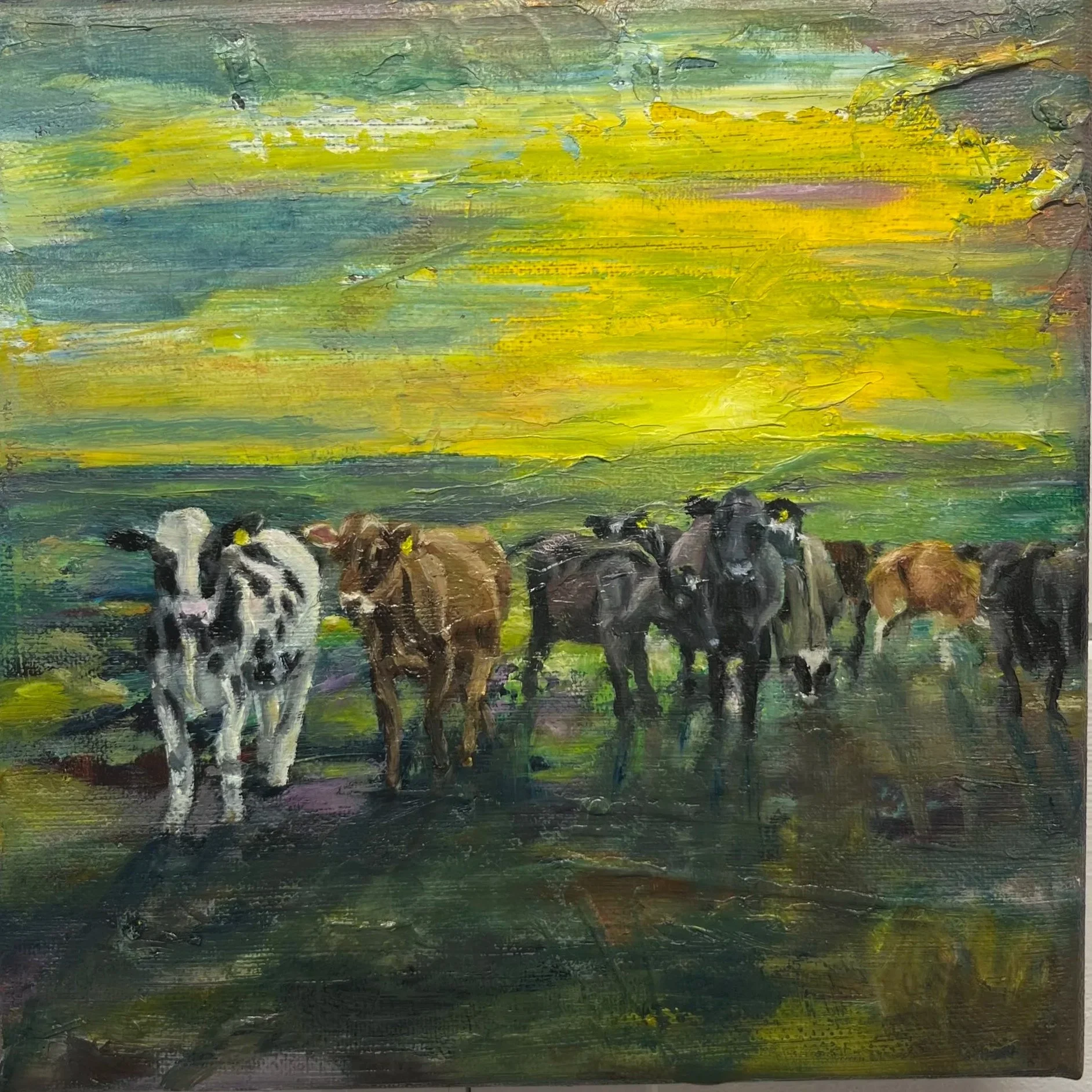 The Herd (1)  Oil on canvas