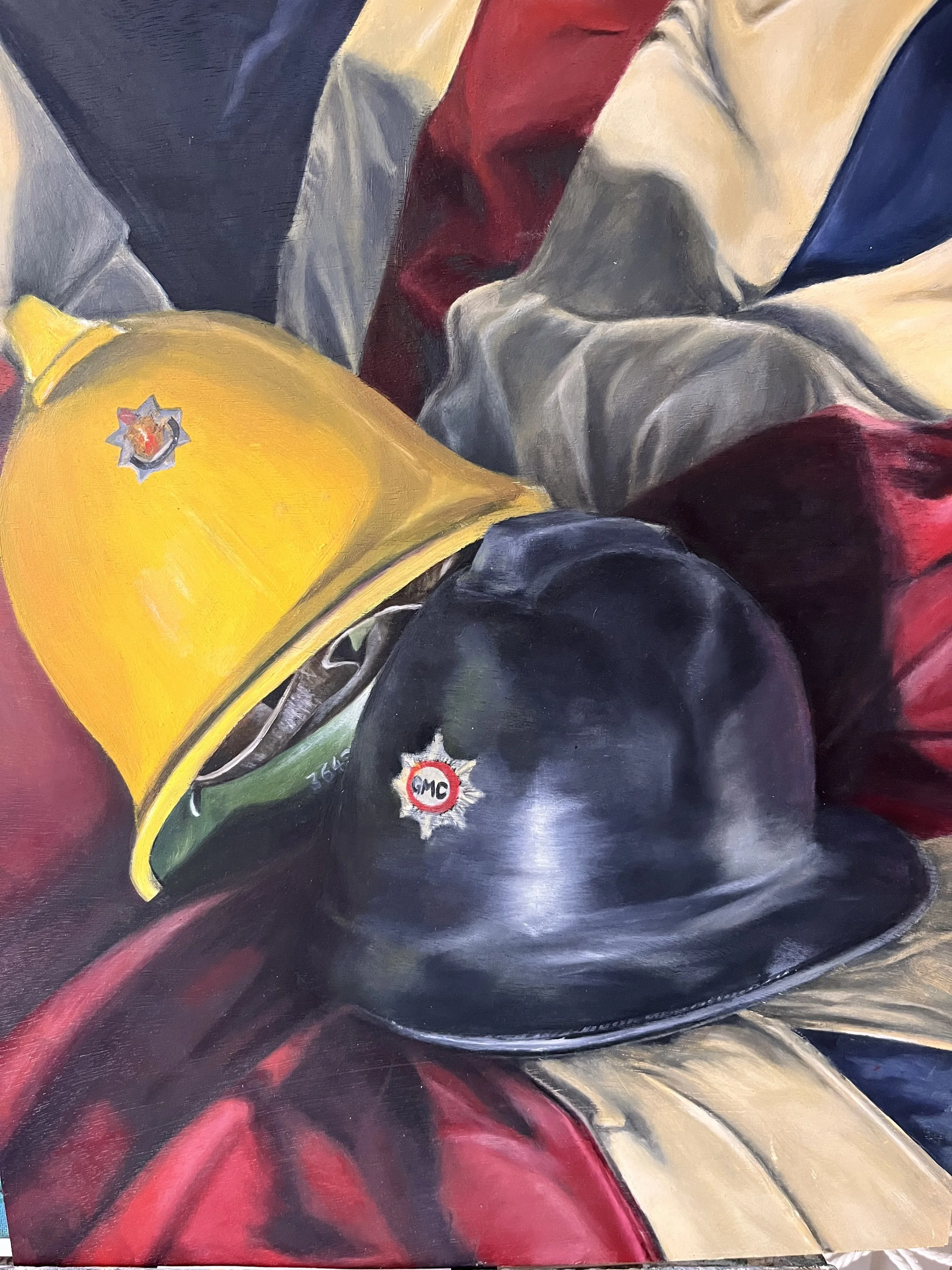 My Dad. (still life)  2023.  Oil on wood panel.  Personal collection