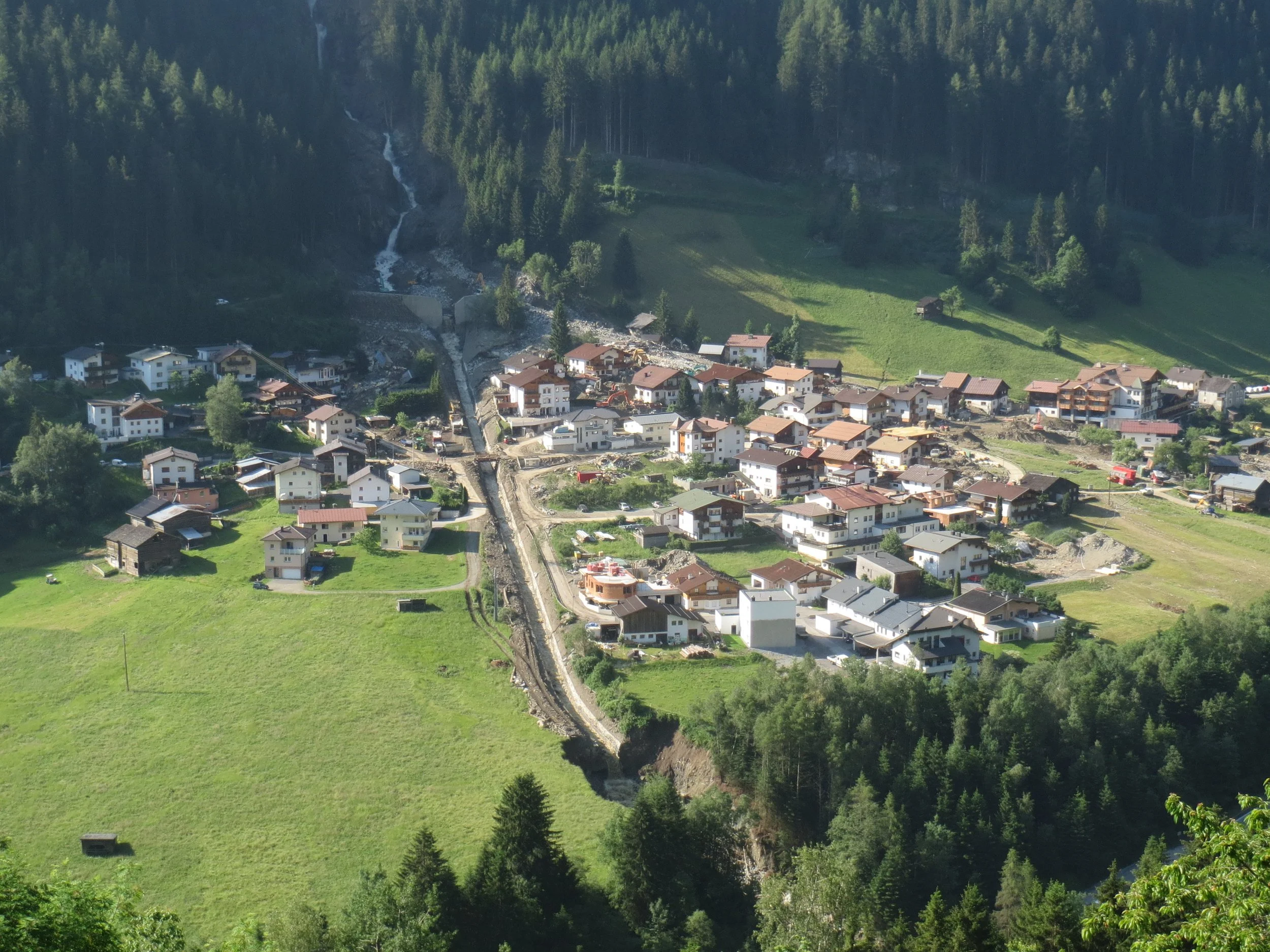 Debris flow in See/Austria, 2015