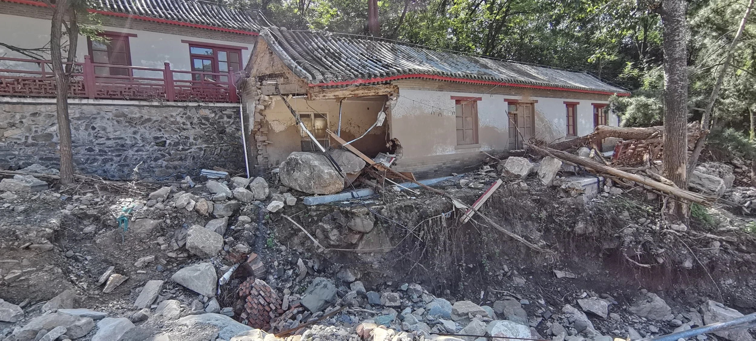Damages by flood in Beijing/China, 2023