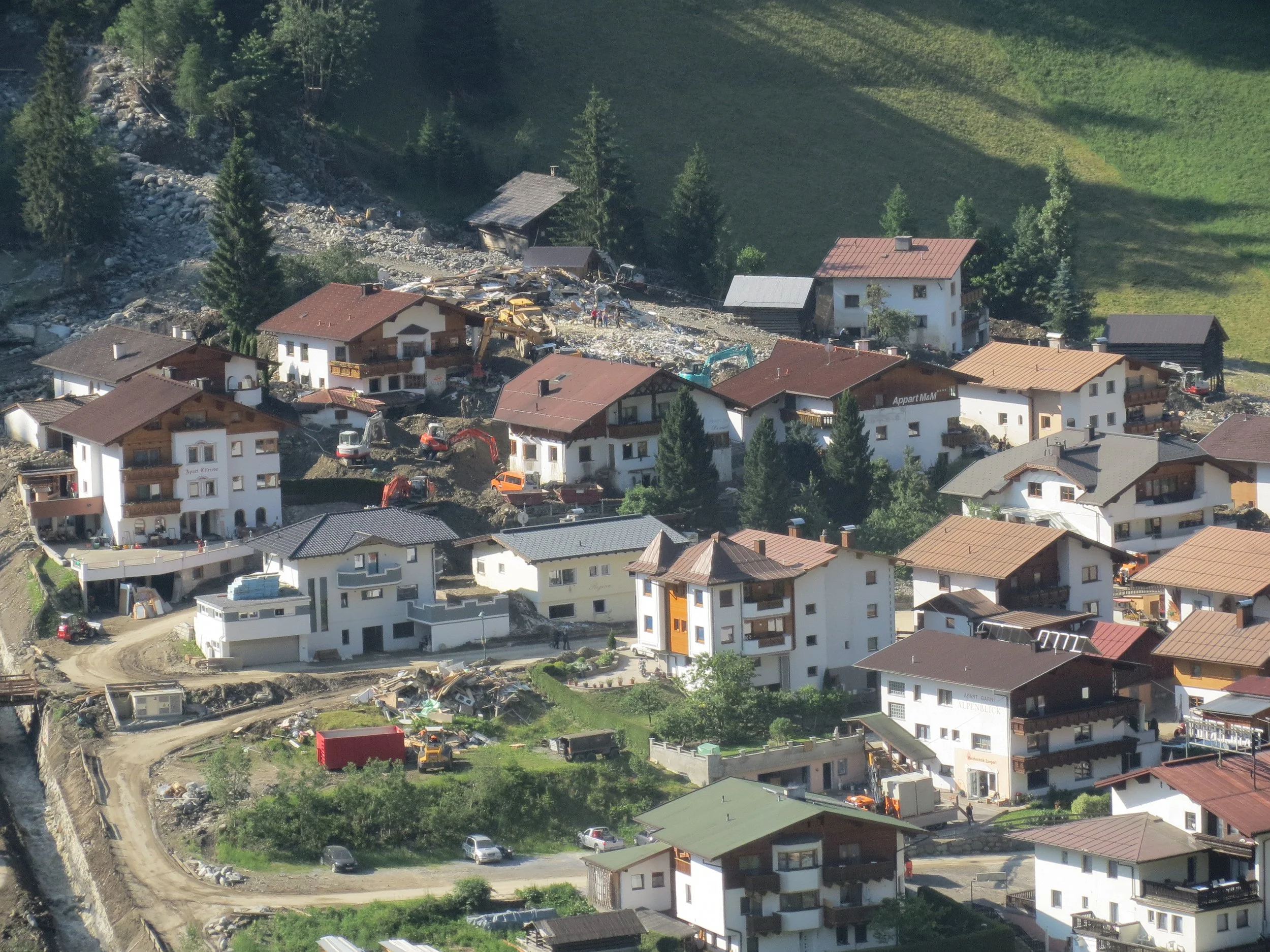 Debris flow in See/Austria, 2015