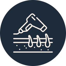 Illustration of a soldering iron repairing a circuit on a circuit board