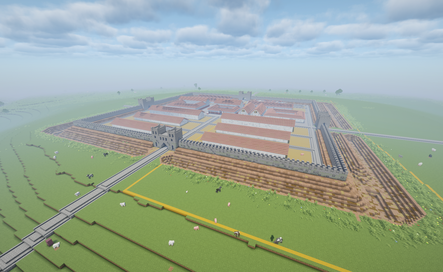 Building Delgovicia, Malton Roman Fort in Minecraft