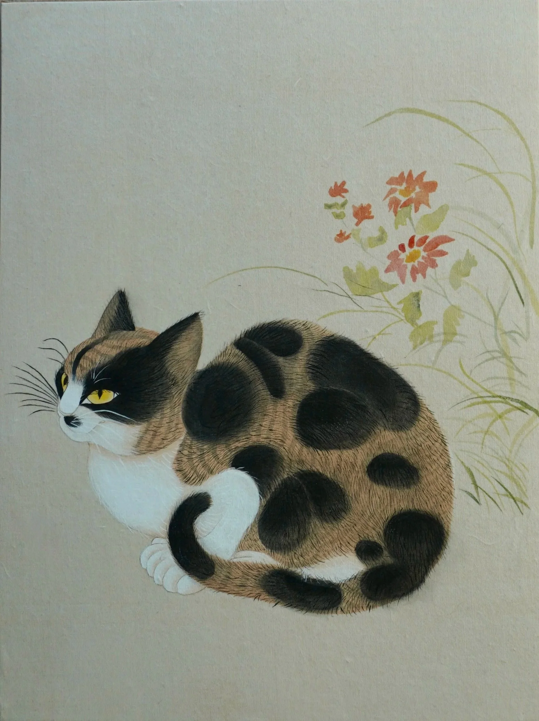 Gukjeong chumyo (국정추묘) – Autumn Cat in a Fine Garden

A study on silk, based on the 18th-century masterpiece by Byeon Sang-byeok. Executed under the guidance of Jang Mi-ri at Jinchae.Lab (directed by Jeong Hae-jin), using the provided draft.