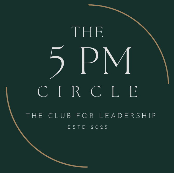 Logo für den Club 'The 5 PM Circle', ein Führungstreffen, gegründet im Jahr 2025.