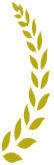 A yellow laurel branch against a black background