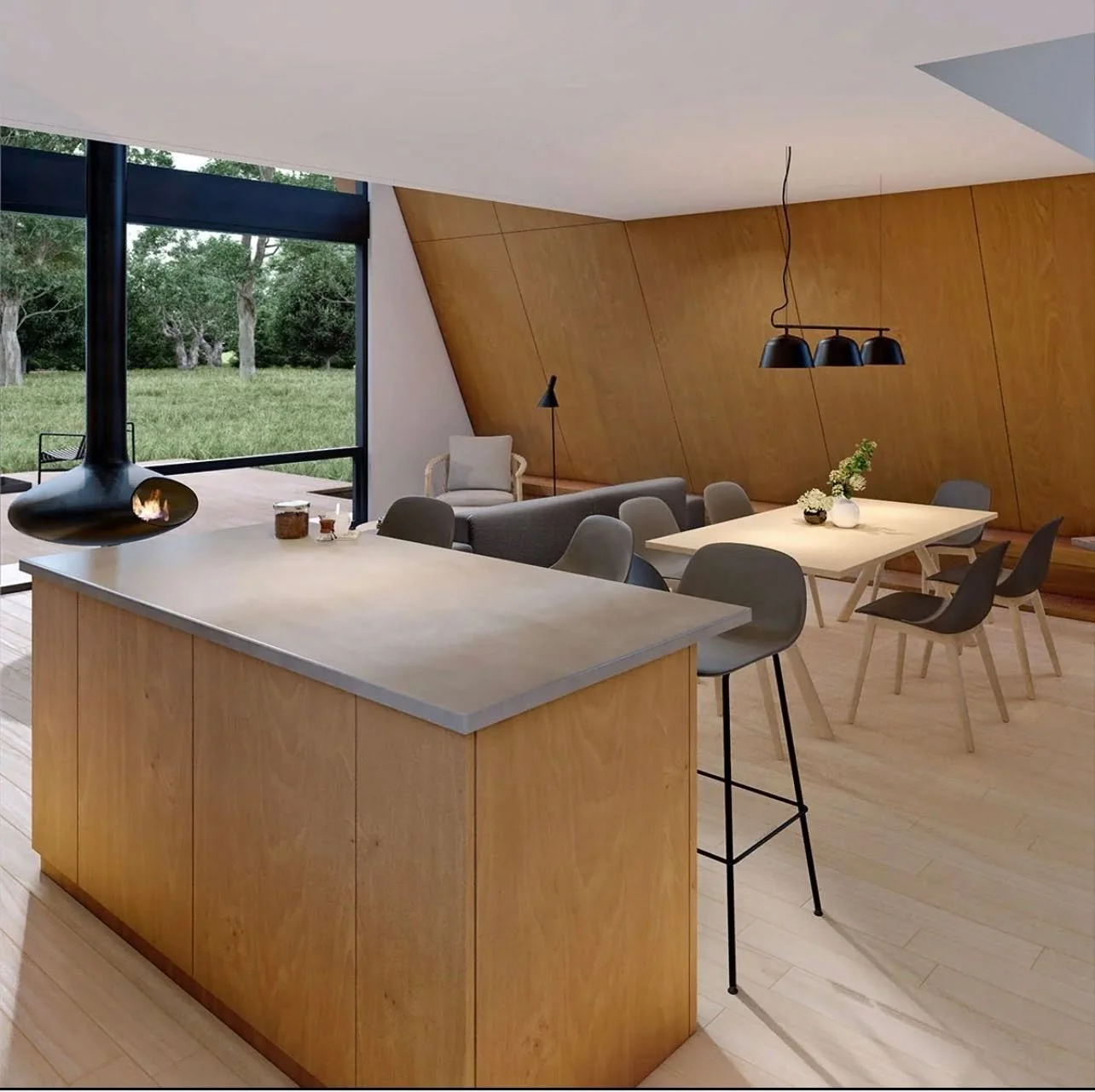 ✨🏡 ELEVATE EVERYDAY LIVING 🏡✨

Natural wood textures, clean lines, and a seamless indoor-outdoor connection&mdash;this space isn&rsquo;t just a home, it&rsquo;s an experience. 🌿🔥
From cozy fireplace moments to bright open dining, every detail is 