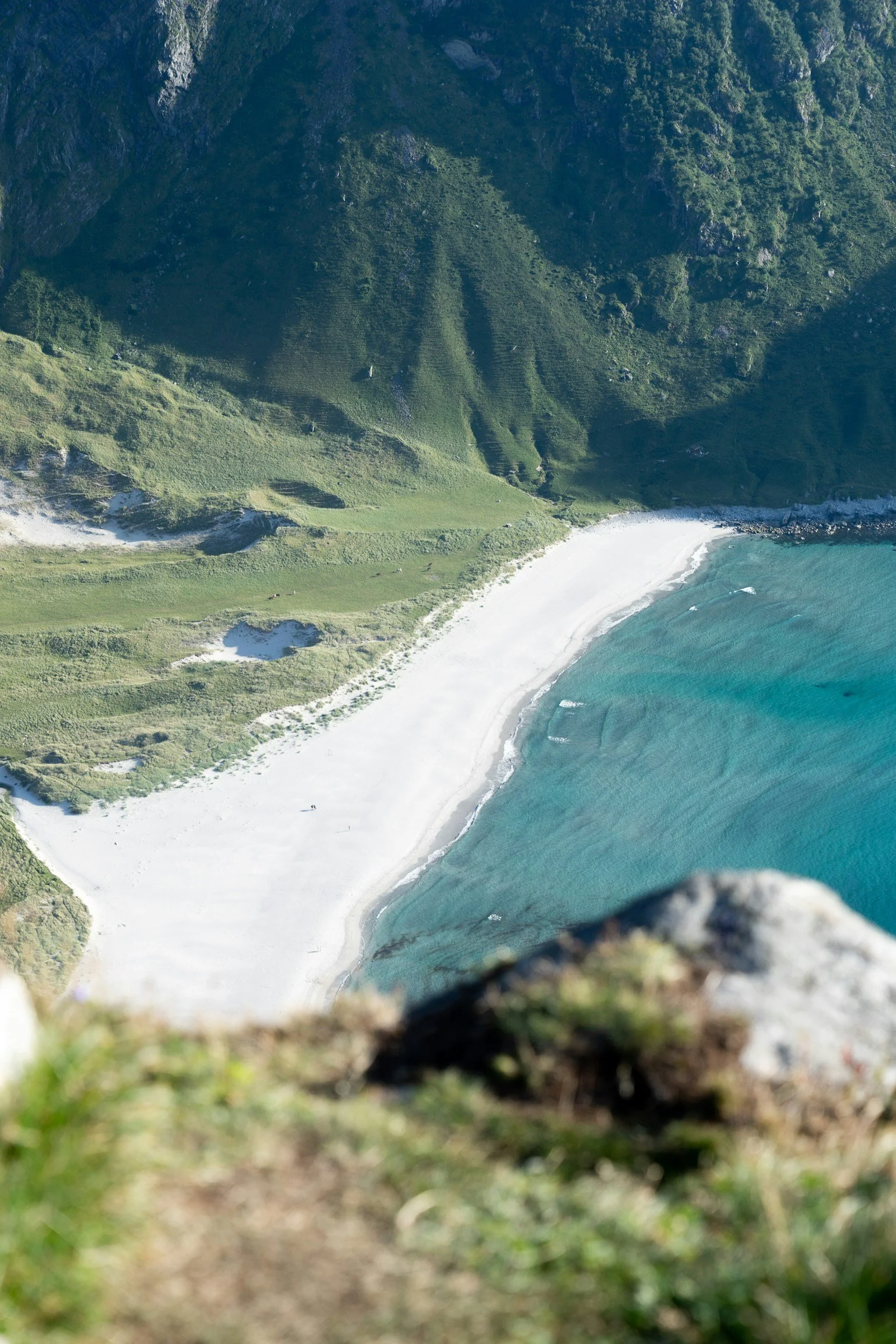 Beach and coastal landscape in Lofoten, Norway
