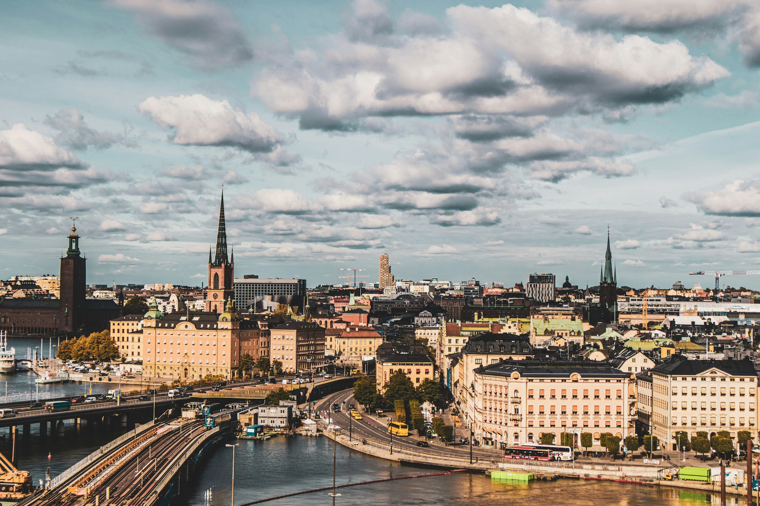 Stockholm city skyline and waterfront, showing the island setting of Sweden’s capital
