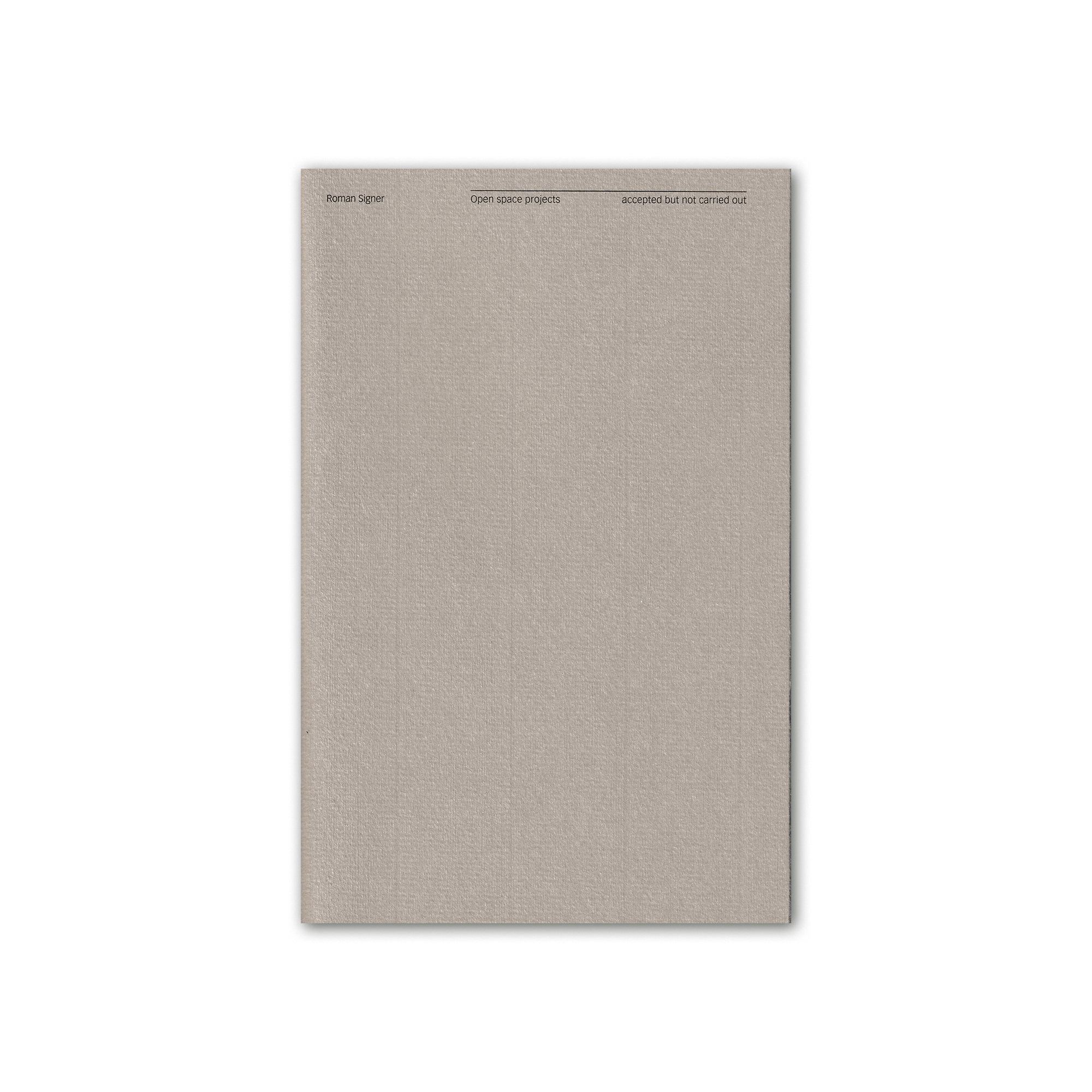 Roman Signer: open space projects